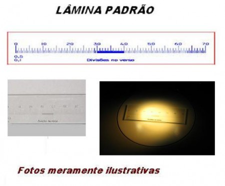 LÂMINA PADRÃO PARA ESTEREOMICROSCÓPIO